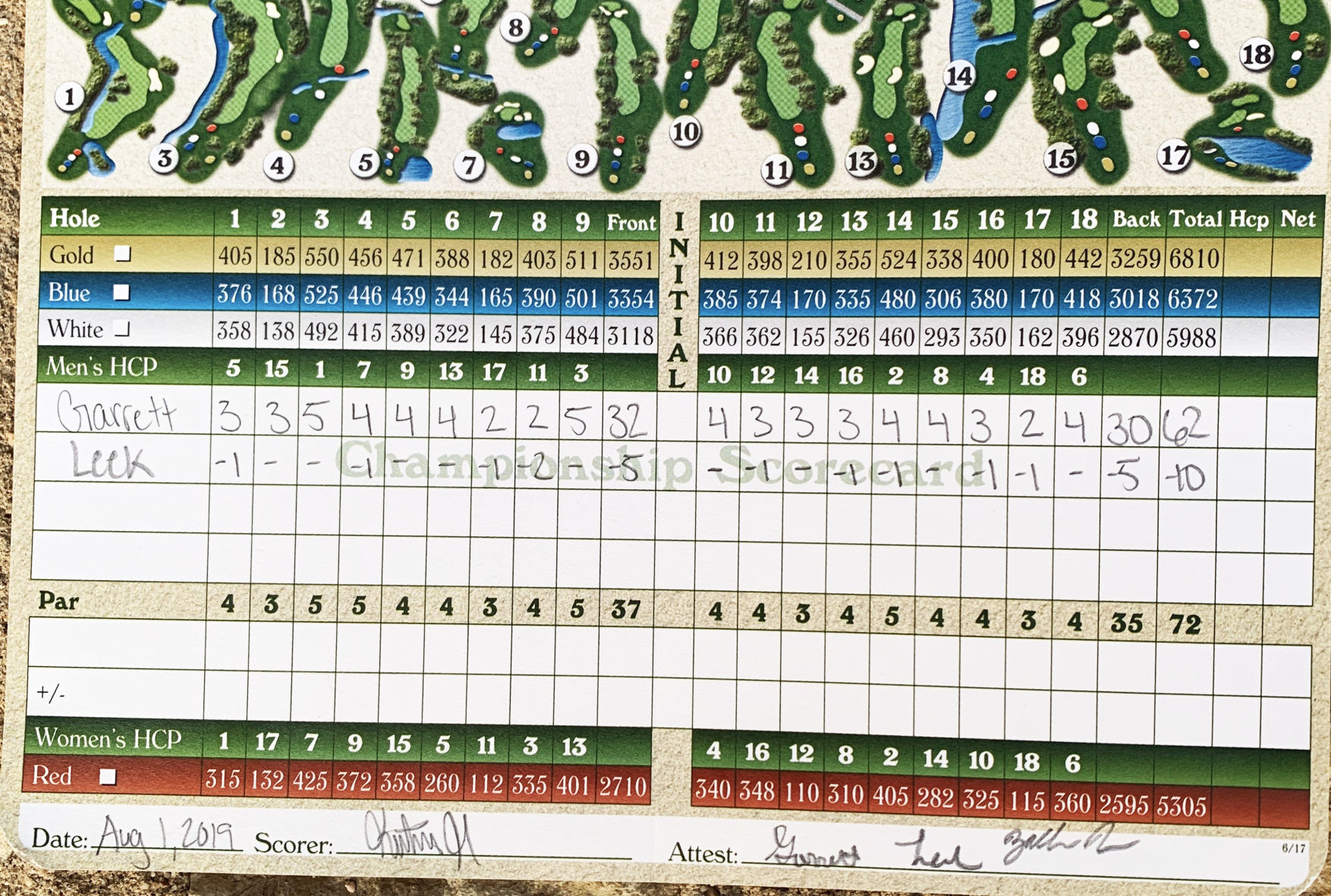 Two-time state golf champion Leek sets course record at Sugartree